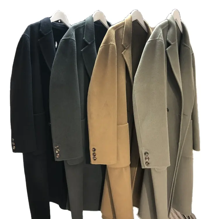 カシミアプラスサイズのメンズコートメンズ用の新しいスタイルのウィンターコート両面ウールコート
