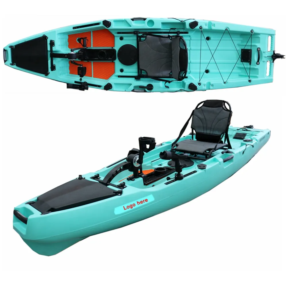 Kayak giratorio de pesca, gran calidad, estable, con pedal de hélice, 11 pies, gran oferta