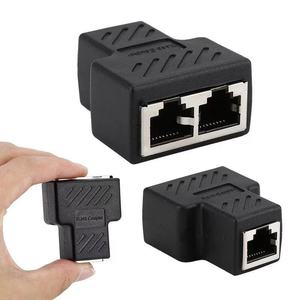 Adaptador divisor USB 1 a 2 conector de red Dual LAN Ethernet enchufe extensión Cable adecuado para Cat5 Cat5e Cat6 Cat7 - Product Image 1