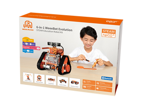 Multiple Types and DIY Smart Programming 6 in 1 WeeeBot Evolution Robot Kit with ELF for Kids - Product Image 5
