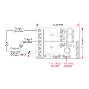 315/433 MHZ Zwei kanal iger drahtloser Controller Sender und Empfänger - Product Image 5