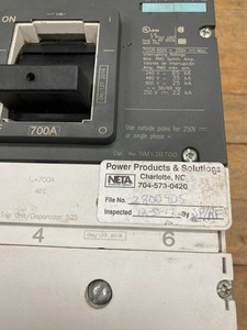 Neue und originale SPS NMX3B700 Leistungs schalter 700A 3 P 600V Typ NMG Weiß 3-polige 700 SPS-Programmier steuerung - Product Image 4