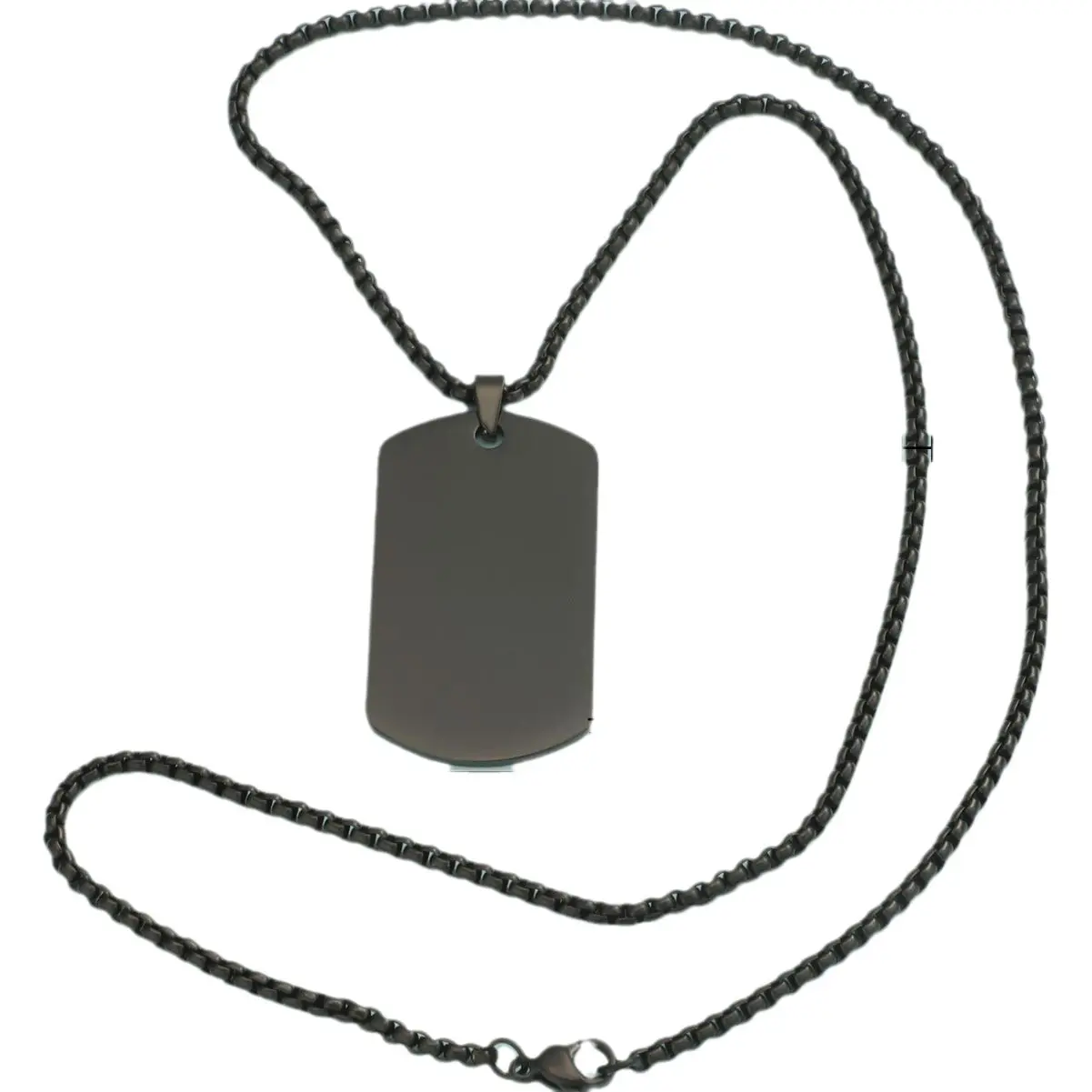 Collana con medaglietta militare a catena con ciondolo a forma di medaglietta per cani in acciaio inossidabile a specchio all'ingrosso