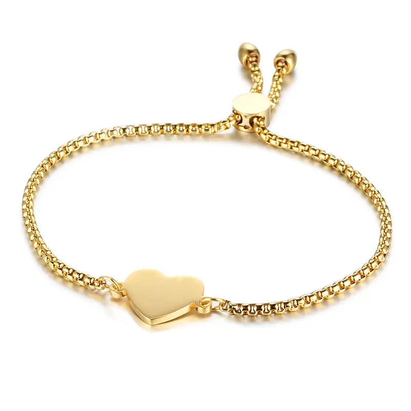 2020 Fashion Vrouwen Sieraden Rvs Armband 18K Gold Filled Box Ketting Hart Armband Custom Logo