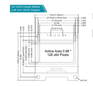 0.96 originale "OLED SPI/IIC I2C bianco/blu/giallo blu 0.96 pollici modulo OLED 128x64 OLED LCD Display a LED modulo per ARDUINO