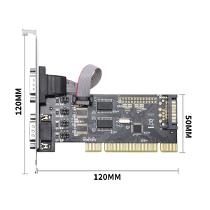 Customized 2-Port RS232 Serial Port Expansion <strong>PCI</strong> Dual 9-Pin COM Card Multi Serial Port Expansion Card for Computer Made Copper - Product Image 4