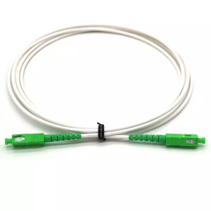 Wholesale <strong>Telecom</strong> FTTH Single Mode SC APC Simplex White Fiber Optic Patch Cord 2.0mm 3.0mm - Product Image 1