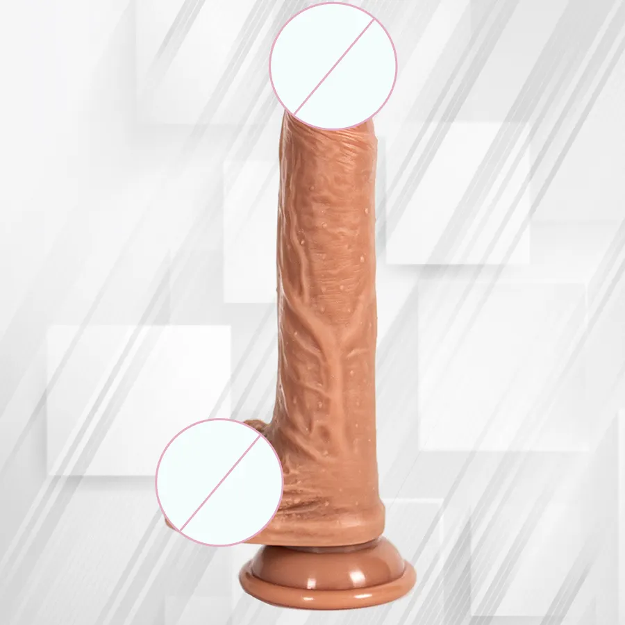 22cm enormi dildo realistico pene artificiale sensazione di pelle reale Silicone liquido morbido grande dildo pene per donne giocattoli adulti del sesso %