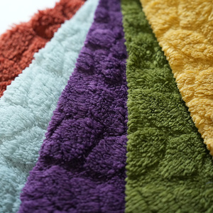 Của Nhà Sản Xuất Mới Lá <span class=keywords><strong>Sherpa</strong></span> Jacquard Nhung Vải Thoải Mái Bông Cho Nhà Mặc Đồ Ngủ Và Gối Bộ Đồ Giường Vải - Product Image 2