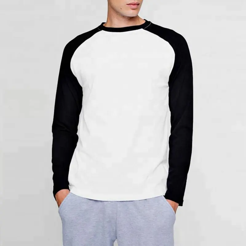 Camiseta de algodão de alta qualidade, camiseta estampada personalizada preta e branca para esportes