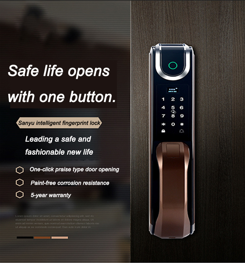 Intelligent door lock hierarchical smart management touch sensing unlocking record multiple verification safety fingerprint lock