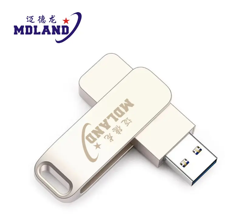 Usb 2.0 3.0, Flash Disk Usb Tahan Air 2Gb 4Gb 8Gb 16Gb 32Gb 64Gb Logam Putar untuk Hadiah