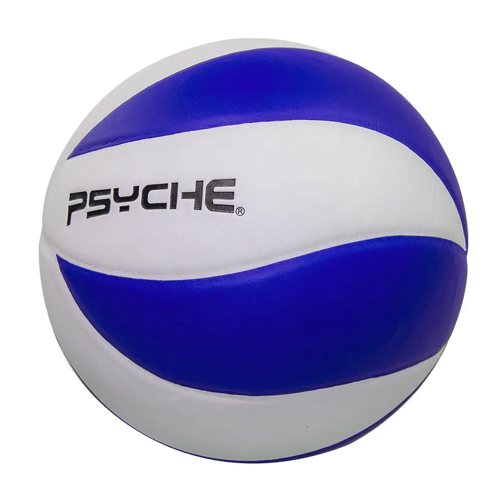 Voleibol de entrenamiento profesional personalizado de alta calidad, Voleibol azul y blanco para interiores y exteriores