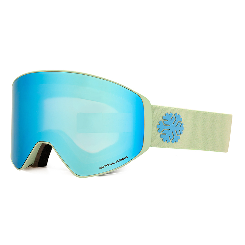 Lentille bleue de glace + cadre vert