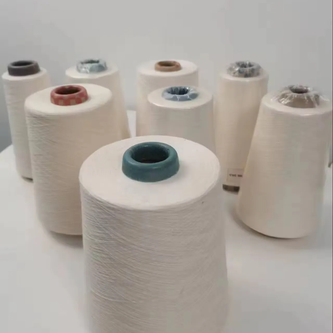 Кольцевая ткань из хлопка/полиэстера Cvc 60/40 кардовый смешанный 45s пряжа для плетения вязания