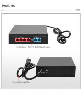 Hengxin Metal 6 port 4*100Mbps POE + 2 * Megabit POE anahtarı Power Over Ethernet ağ anahtarı güvenlik kamera sistemi için - Product Image 5