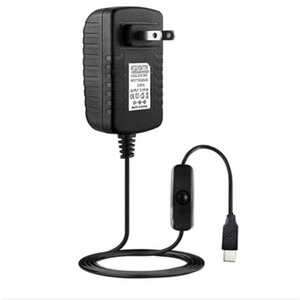 <strong>Raspberry</strong> <strong>Pi</strong> 4B <strong>Power</strong> <strong>Adapter</strong> with ON/OFF Switch 5V 3A Micro USB Charger and EU Plug Type-C Supply for Electronic Modules Kits - Product Image 1