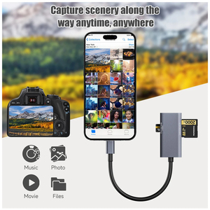 USB4.0 çok fonksiyonlu yüksek hızlı UHS-II itme V90 SD/TF çift kart okuyucu için 1 tip-c 2 - Product Image 6