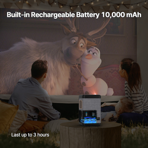 Projektörler akıllı Mini taşınabilir LCOS dahili pil Android fiske ev filmleri yüksek kalite WIFI Bluetooth ofis sunum - Product Image 4