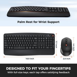 MEETION DirectorA-Ordenador y ratón con teclado numérico, receptor inalámbrico de 2,4 GHz, multisistema, USB, para el ordenador, el ratón y el teclado - Product Image 5