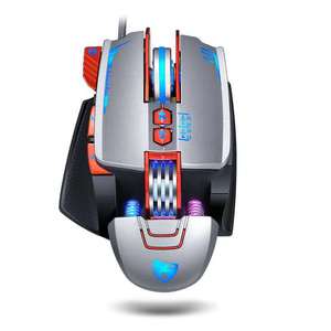 T-WOLF V9 cablato 8 tasti programmabili Mouse gioco E-sport Macro Rgb Mouse da gioco per Pc Mac Laptop