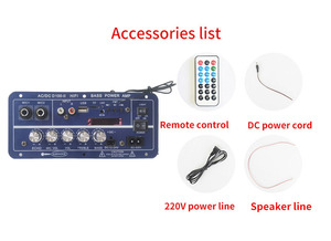 D100-II 220V/12V kỹ thuật số BT khuếch đại hội đồng quản trị rạp hát tại nhà & xe hơi âm thanh karaoke Receiver với một microphone loa siêu trầm phiên bản II - Product Image 6