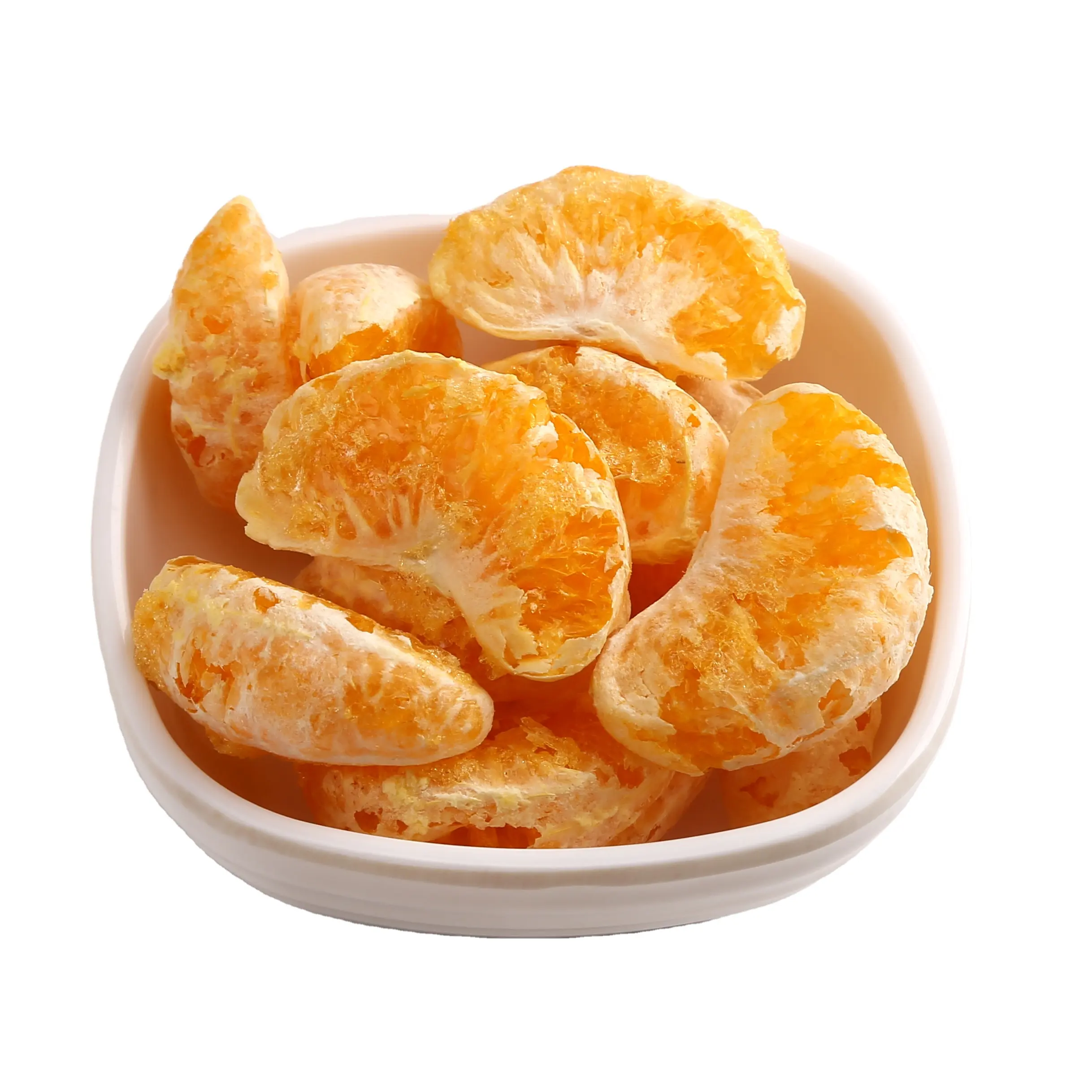 Venta al por mayor liofilizado mandarina fruta té bueno para suplemento de vitamina a granel FD alimentos liofilizados mandarina