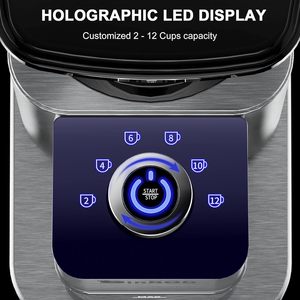 Modernes Design Automatische Kaffee maschine Bohnen mühle mit LED-Uhr funktion Tropf kaffee maschine - Product Image 5