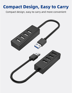厂家直销多端口USB 3.0 5gbps集线器C型扩展坞USB A 2.0适用于游戏电脑笔记本电脑4合1集线器 - Product Image 3
