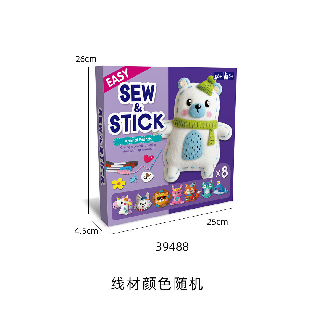 39488 Kit de fieltro DIY Osito Blanco 8 en 1