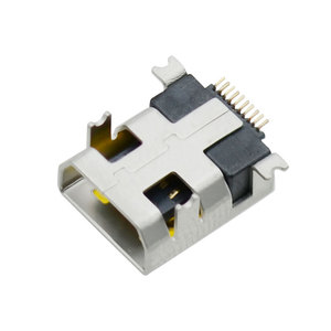 <span class=keywords><strong>10</strong></span>针<span class=keywords><strong>USB</strong></span> 1.1迷你SMD插孔电镀SMT充电电缆端口母连接器