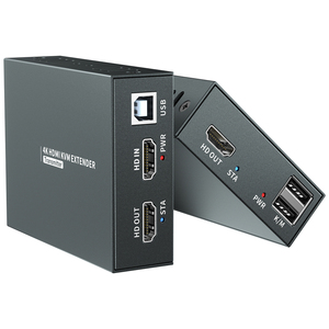 Kvm Hdmi扩展器套件30M 60M Rj45 4K Hdmi发射器和接收器通过局域网Cat6 Cat 5以太网，带Usb - Product Image 1