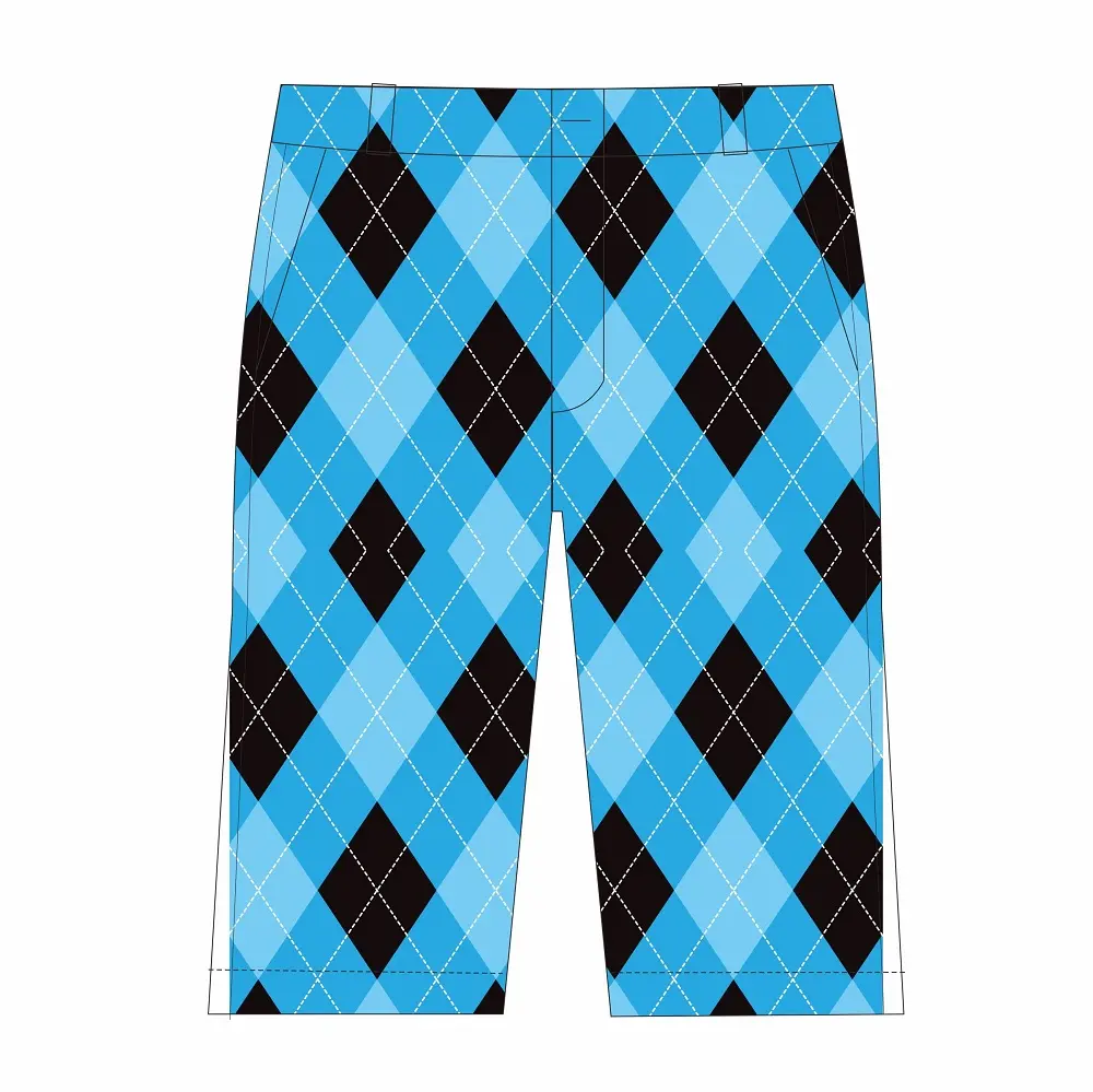 Sublimation printing custom printed stretch mens golf shorts