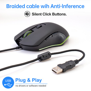 Mouse da Gaming cablato RGB con Design ergonomico tipo C connessione USB per PC portatile Smart Phone Laser 3600 di tracciamento - Product Image 3