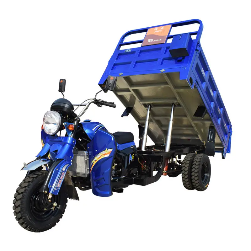Brandstofzuinige 5-wiel Gemotoriseerde Watergekoelde Benzine Motorfiets Met Rijtuig Voor Landbouw Vrachtvervoer