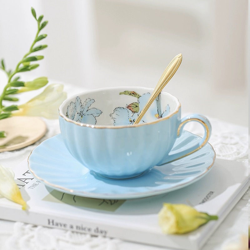 Blue- 1 cup saucer