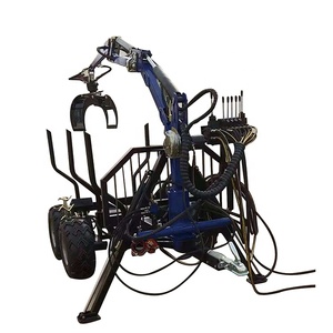 Máquina forestal 1,5 T ATV Car Logging Hauler Trailer Log Skidder Trailer con cabrestante de control remoto