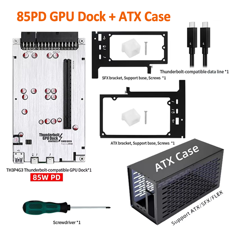Base con caja ATX-Negro