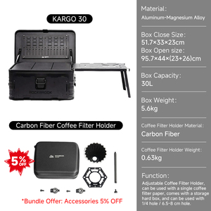 N24 Phụ kiện thể thao-Bộ Cà phê sợi <span class=keywords><strong>carbon</strong></span> đen với bộ lọc và túi lọc có thể điều chỉnh - Product Image 5