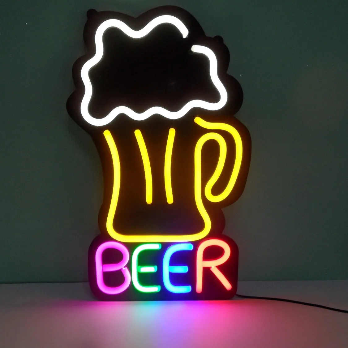 Insegne al neon acriliche su misura di alta qualità birra 12V Silicone flessibile per Bar