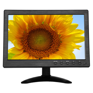 Pantalla de tamaño pequeño industrial de escritorio Monitor LCD portátil de 10 pulgadas con control remoto Altavoces duales incorporados VGA BNC USB - Product Image 1