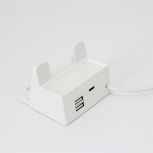 Tira de alimentación de escritorio con enchufe de extensión de múltiples funciones, soporte para teléfono con 3 Usb - Product Image 4