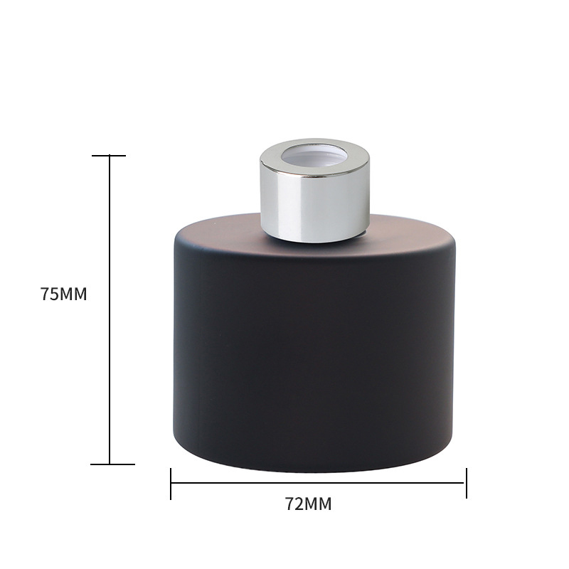 100 ml noir mat + bouchon intérieur + anneau argenté