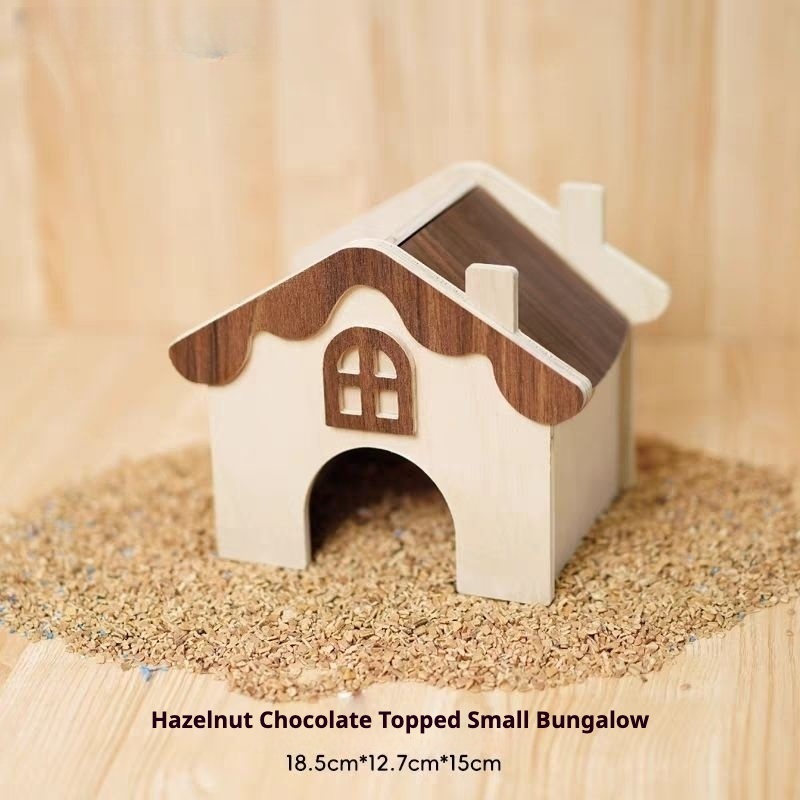 Marron/Une petite maison au toit couleur chocolat