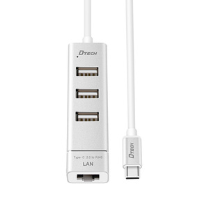 3 porte ad alta velocità 4 in 1 USB hub 2.0 adattatore per computer portatili OTG tipo C RJ45 LAN adattatore di rete usb-C hub - Product Image 4