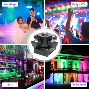 Iluminação de Palco DMX512 Ativada por Som Controle Remoto Auto Run Master Slave 18CH CRI90 Casamento Festa KTV Bar Clube Casa - Product Image 5