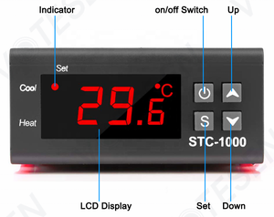 STC1000 Thermostat <strong>Control</strong> Switch 2 Relay Output and NTC 10K Thermistor <strong>Sensors</strong> Digital <strong>Temperature</strong> Probe 24V - Product Image 2
