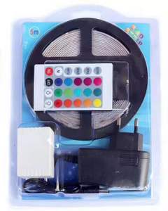 2835 RGB şerit LED kiti DC12V 54LEDS metre başına IP65 su geçirmez LED halat ışık 5M kiti 24Key IR uzaktan kumanda - Product Image 1