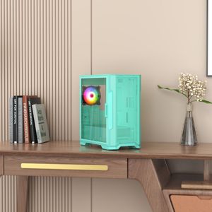 Factory Oem Custom Cyan Micro Tower&amp; ATX HD USB3.0 Matx Computer <strong>Case</strong> Tempered Glass for Gaming <strong>Pc</strong> <strong>case</strong> - Product Image 2
