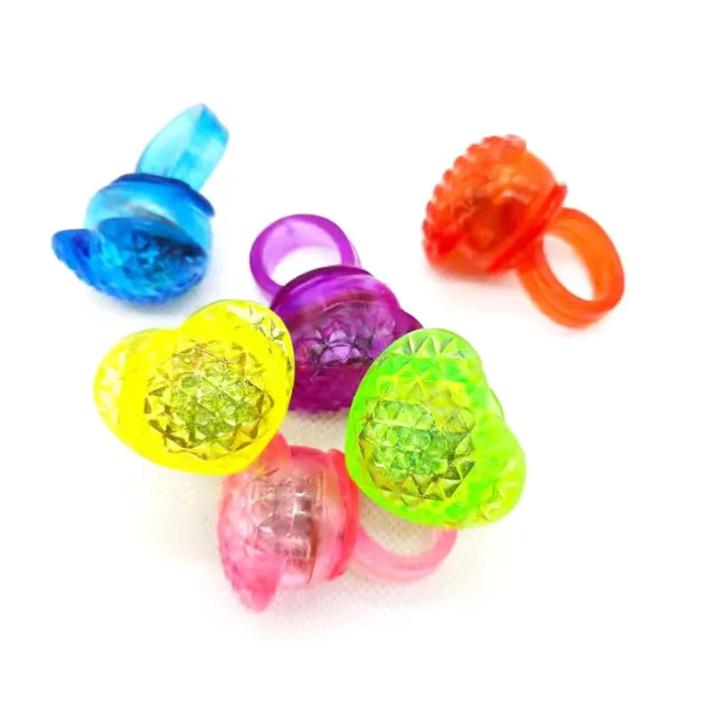 Creative Party LED Rose Glowing Ring lampeggiante Finger Light regalo giocattolo incandescente per bambini
